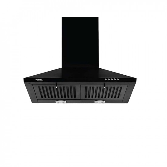Hindware Smart Appliances Marvia 60 cm 1000 mhr Pyramid Kitchen Chimney With Elegant Look Push Button Control Efficient Dual LED Lamps  Double Baffle Filter Black