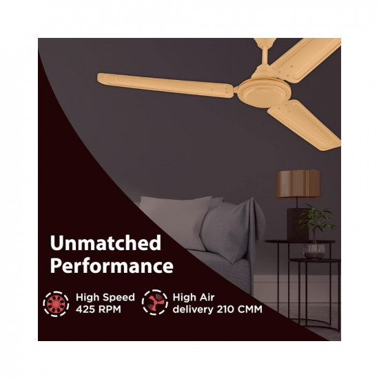 Hindware Smart Appliances Recio Sand Beige Fan 1200MM Star Rated Ceiling Fan