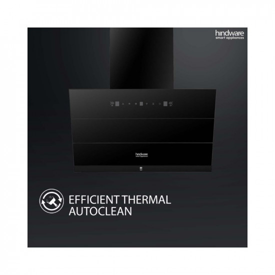 Hindware Smart Appliances Skyla Neo 60 Cm kitchen chimney comes with Autoclean technology and maximum suction power 1350 m3/hr having filterless and motion sensor technology (Black 60cm)