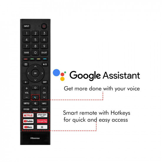 Hisense 108 cm 43 inches Android 11 Series Full HD Smart Certified Android LED TV 43A4G Black  DTS Virtual X  Dolby Audio