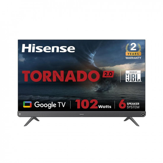 Hisense 126 cm (50 inches) Tornado 2.0 Series 4K Ultra HD Smart LED Google TV 50A7H (Metal Gray)