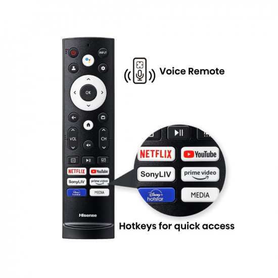 Hisense 126 cm (50 inches) Tornado 2.0 Series 4K Ultra HD Smart LED Google TV 50A7H (Metal Gray)