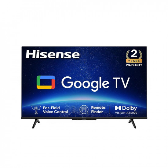 Hisense 139 cm (55 inches) Bezelless Series 4K Ultra HD Smart LED Google TV 55A6H (Black)