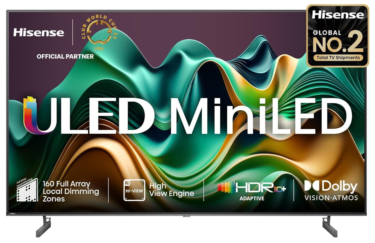 Hisense 139 cm 55 inches U6N PRO Series 4K Ultra HD Smart QLED Mini LED TV 55U6N PRO Black
