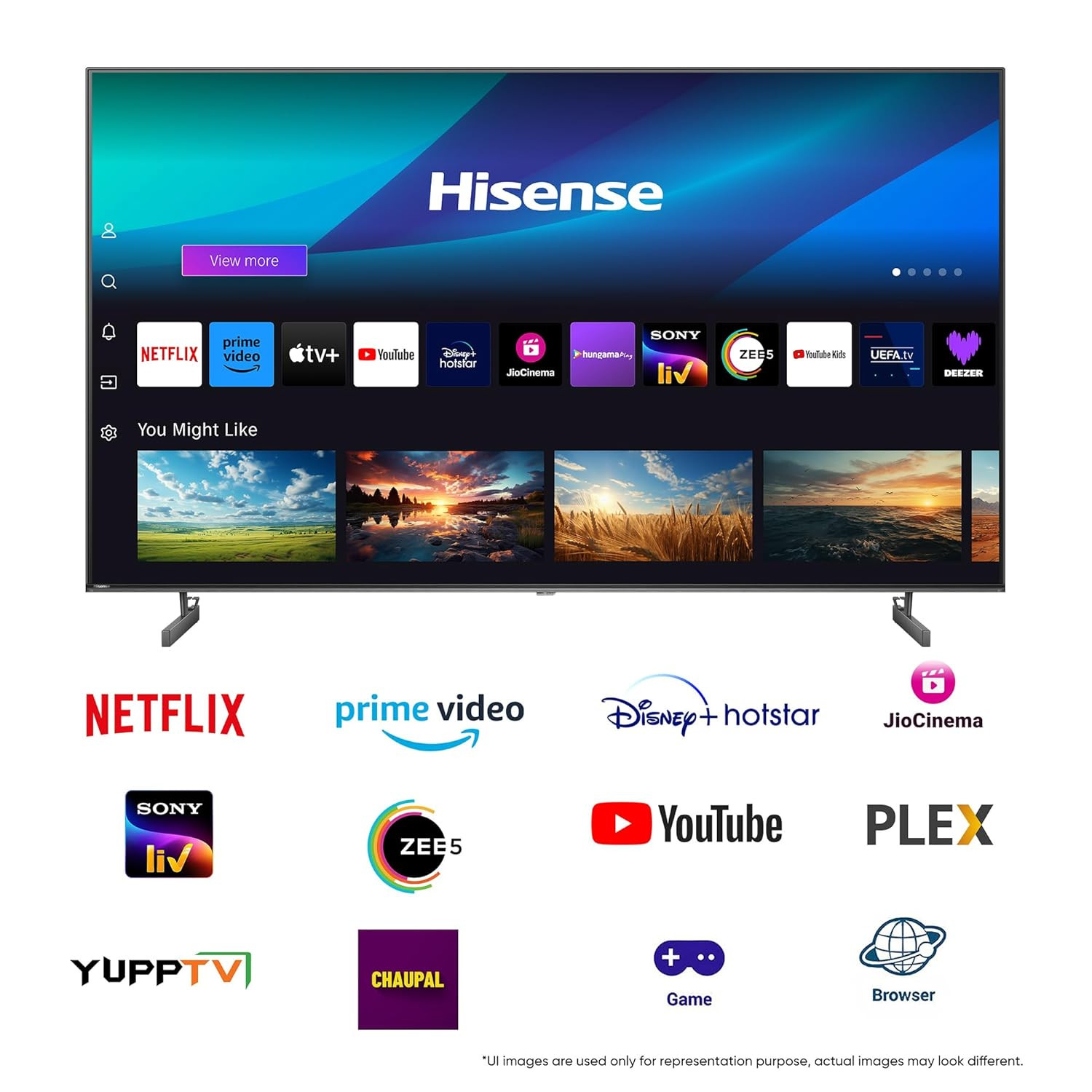Hisense 139 cm 55 inches U6N PRO Series 4K Ultra HD Smart QLED Mini LED TV 55U6N PRO Black
