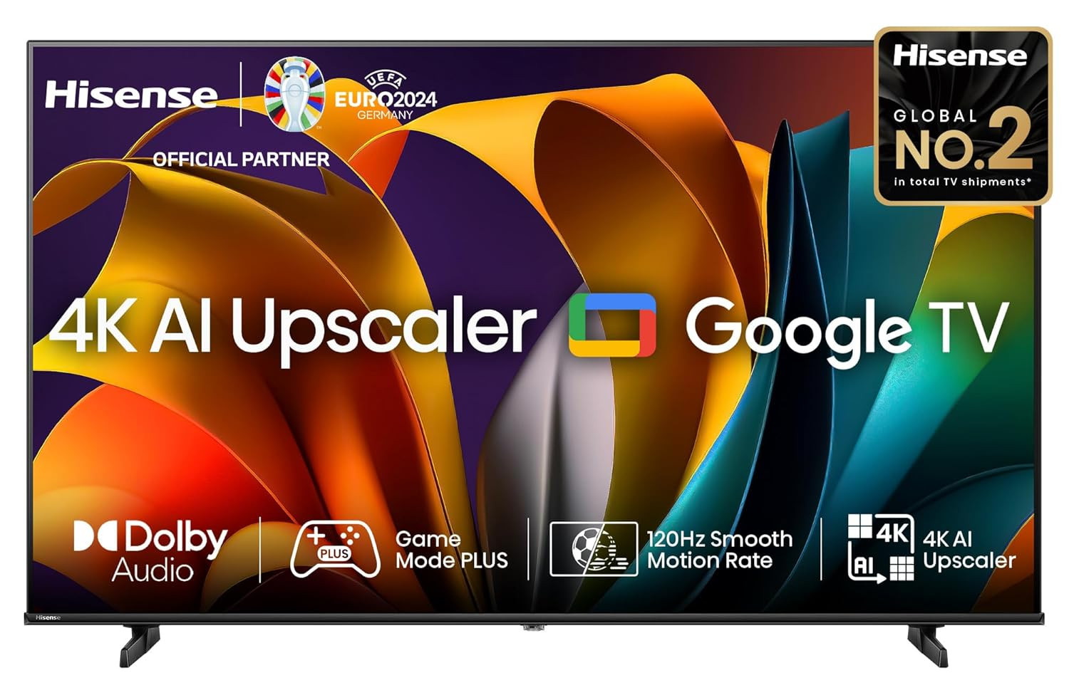 Hisense 164 cm 65 inches E6N Series 4K Ultra HD Smart LED Google TV 65E6N Black