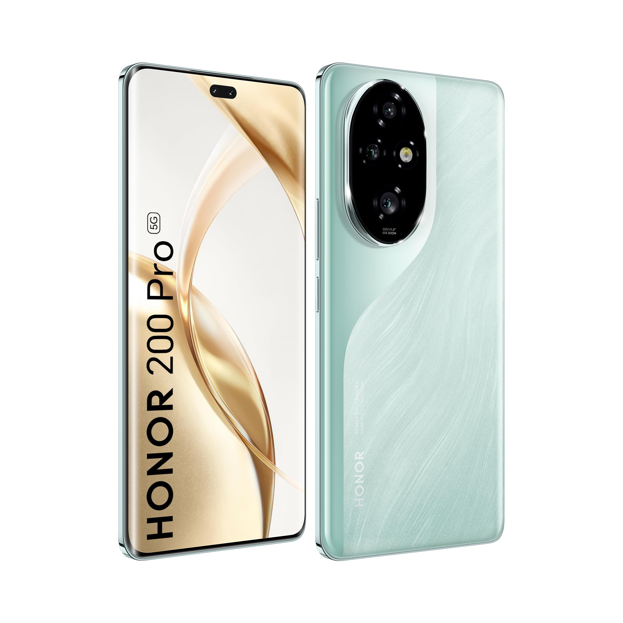 HONOR 200 Pro 5G Ocean Cyan 12GB512GB  678-inch AMOLED Quad-Curved Display  Dual OIS 50MP50MP12MP Camera  50MP Selfie Camera  Snapdragon 8s Gen 3  AI-Powered MagicOS 80  Without Charger