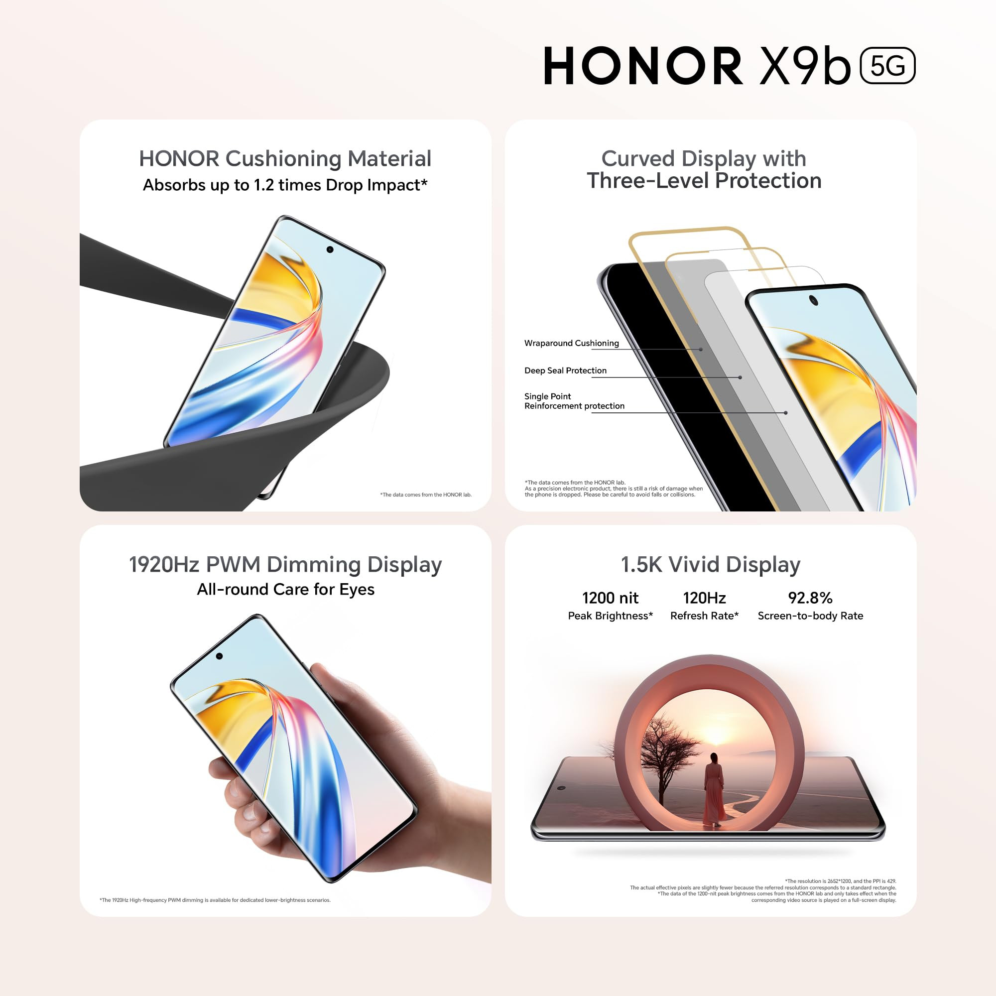 HONOR X9b 5G Midnight Black 8GB  256GB  Indias First Ultra-Bounce Anti-Drop Curved AMOLED Display  5800mAh Battery  108MP Primary Camera  Without Charger