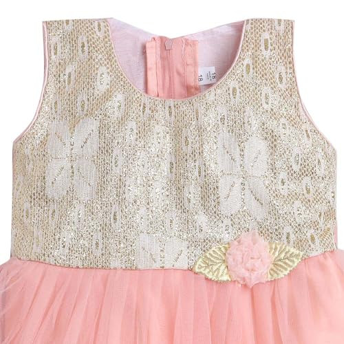 Buy Hopscotch Tiny Baby Girls Satin Floral Print Sleeveless Dress in Brown  Color at Amazon.in