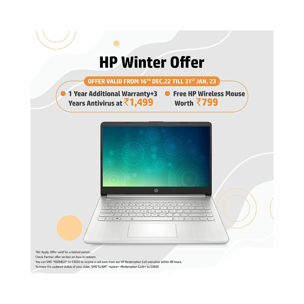HP 14s, 11th Gen Intel Core i3-1115G4, 8GB RAM/256GB SSD 14-inch(35.6 cm) Micro-Edge, Anti-Glare Laptop