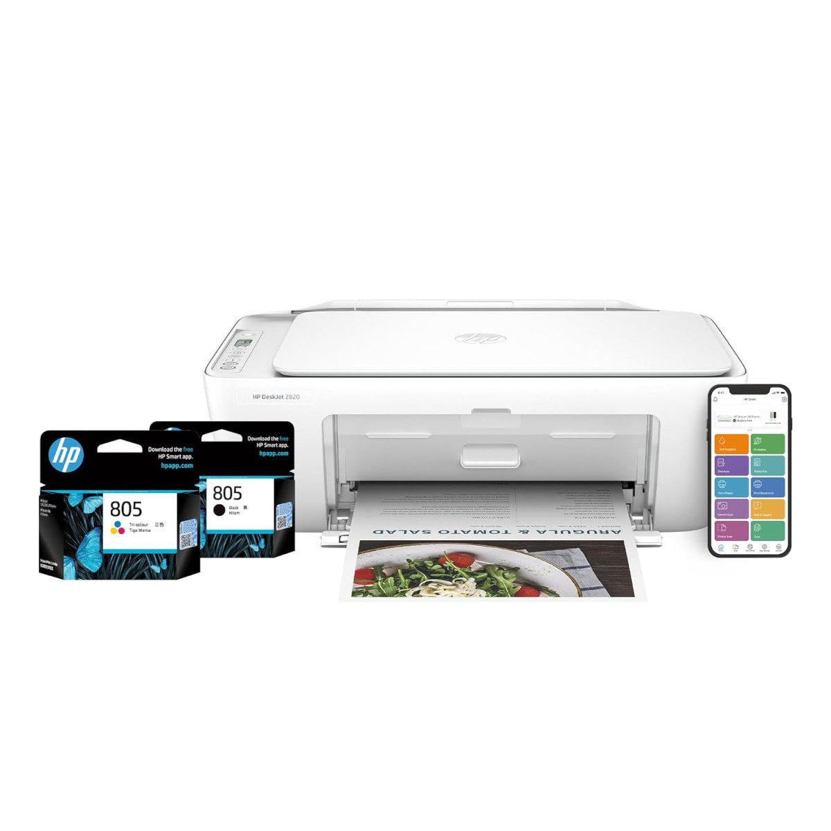 HP Deskjet 2820 Printer Copy Scan WiFi with self Reset Bluetooth