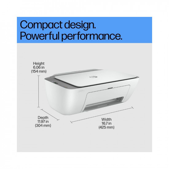 HP Ink Advantage 2776 Printer, Copy, Scan, Dual Band WiFi, Bluetooth, USB, Simple Setup Smart App, Ideal for Home.