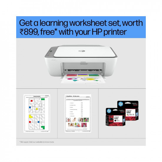 HP Ink Advantage 2776 Printer, Copy, Scan, Dual Band WiFi, Bluetooth, USB, Simple Setup Smart App, Ideal for Home.