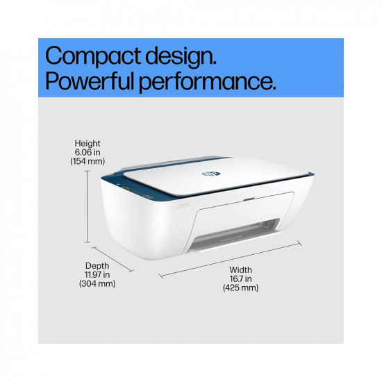 HP Ink Advantage 2778 Printer, Copy, Scan, Dual Band WiFi, Bluetooth, USB, Simple Setup Smart App, Ideal for Home