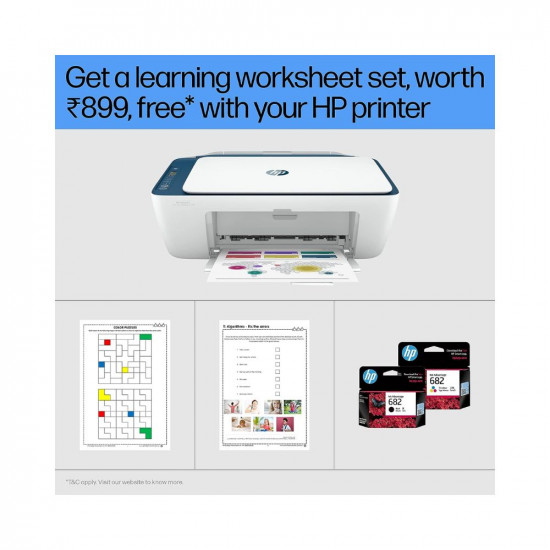 HP Ink Advantage 2778 Printer, Copy, Scan, Dual Band WiFi, Bluetooth, USB, Simple Setup Smart App, Ideal for Home