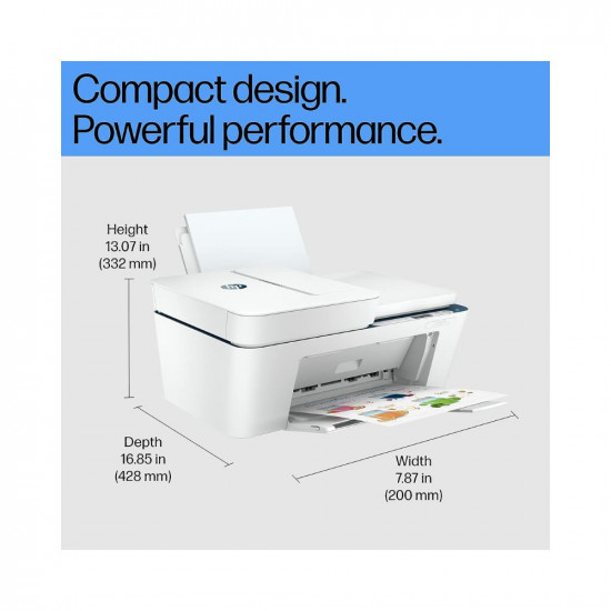HP Ink Advantage 4178 Printer, Automatic Document Feeder, Copy, Scan, Dual Band. WiFi, Bluetooth, USB, Simple Setup Smart App, Ideal for Home