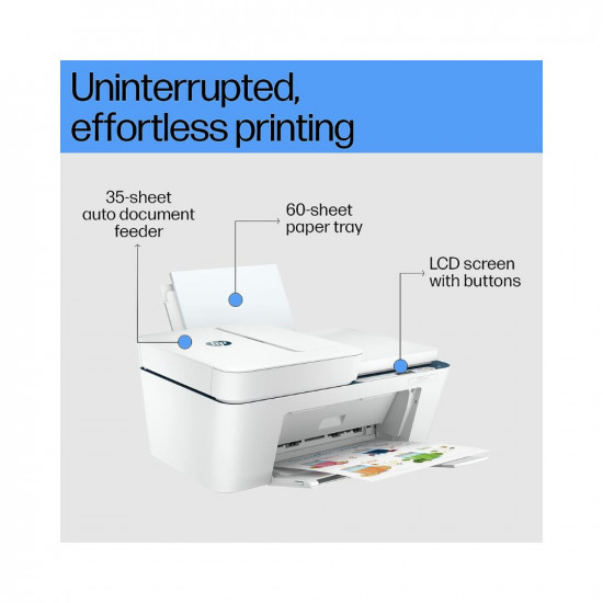 HP Ink Advantage 4178 Printer, Automatic Document Feeder, Copy, Scan, Dual Band. WiFi, Bluetooth, USB, Simple Setup Smart App, Ideal for Home