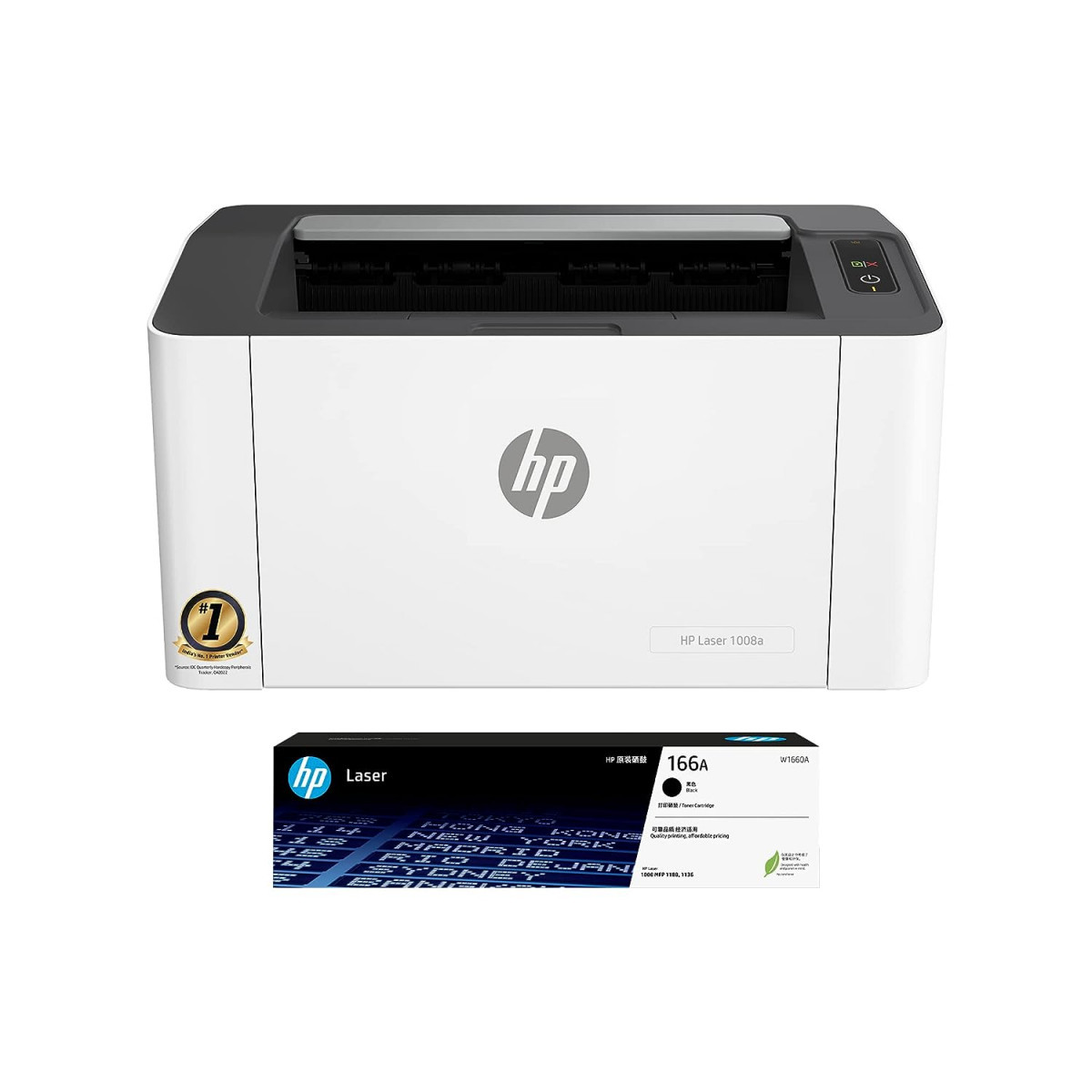 HP Laser 1008a Printer Single Function Print Hi-Speed USB 20 Up to 21 ppm 150-sheet Input Tray