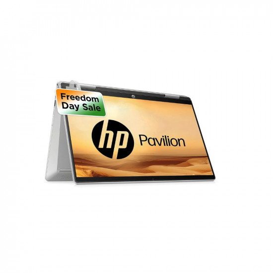 HP Pavilion x360, 12th Gen Intel Core i5-1235U, 14-inch (35.6 cm), FHD, 16GB DDR4, 512GB SSD, Intel Iris Xe Graphics, FPR, 5MP Camera w/Privacy Shutter (Win 11, MSO 2021, Silver, 1.51 kg), ek0074TU