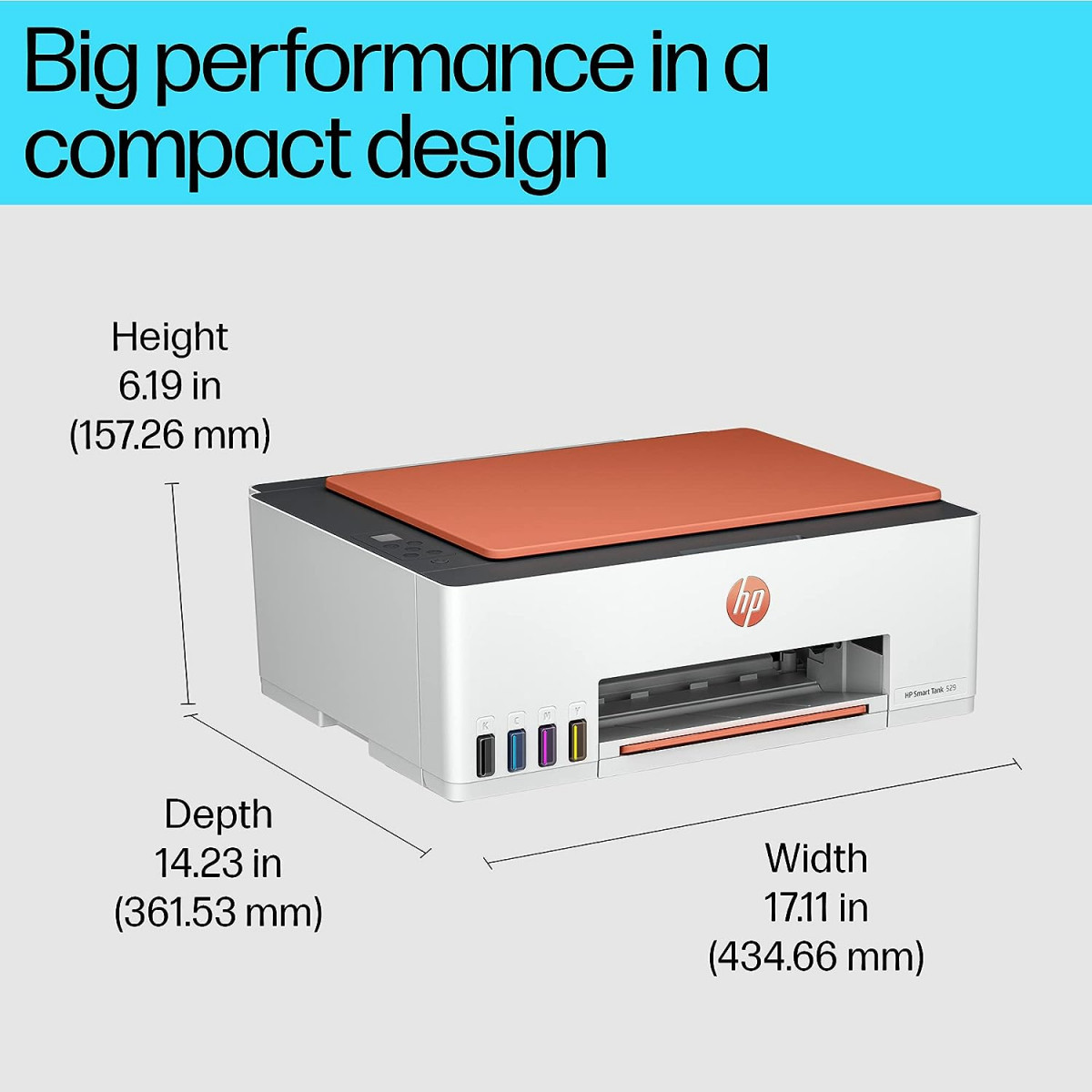 HP Smart Tank 529 AIO Colour Printer Upto 6000 Black  6000 Colour Pages Included in The Box- Print Scan  Copy for OfficeHome