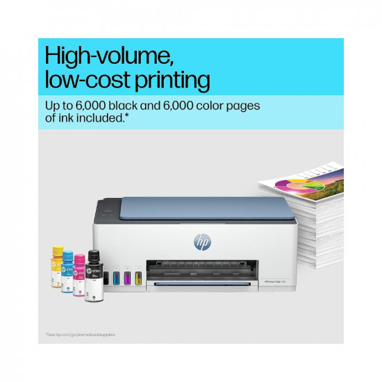 HP Smart Tank 585 All-in-one WiFi Colour Printer (Upto 6000 Black and 6000 Colour Pages Included in The Box). - Print, Scan & Copy for Office/Home