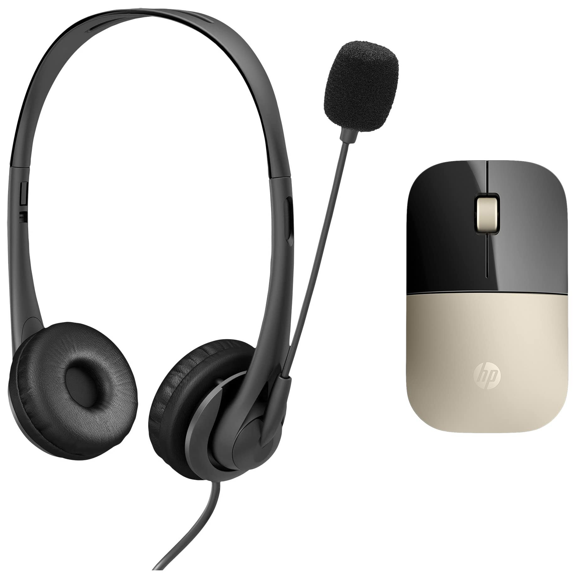 HP Stereo 3.5Mm G2 Wired Over Ear Headphones with Vegan Leather Earcups,  with Mic, Volume