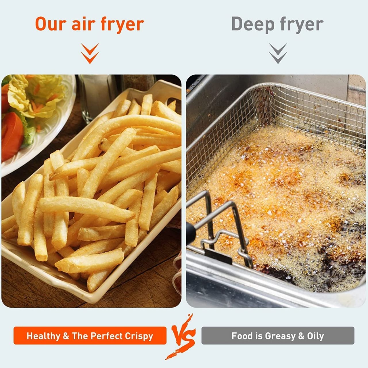 HUEX 4 Liter Air Fryer Oven with Touch Control Panel for Healthy Cooking Baking and Grilling Air Fryer 1300W-1500W