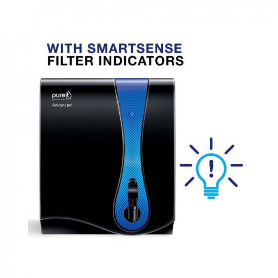 HUL Pureit Advanced RO + MF 6 Stage 7Litre wall mounted/counter top water Purifier, Black