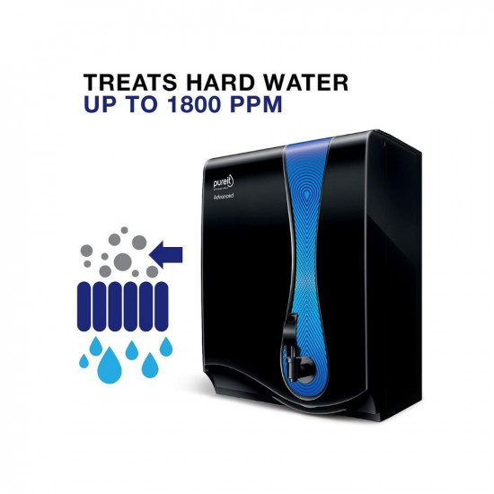 HUL Pureit Advanced RO + MF 6 Stage 7Litre wall mounted/counter top water Purifier, Black