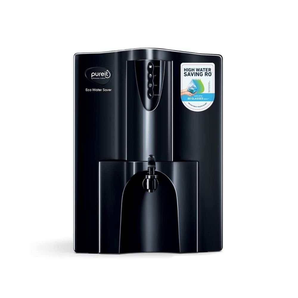 Hul Pureit Eco Water Saver Mineral RO+UV+MF AS wall mounted/Counter top Black 10L Water Purifier