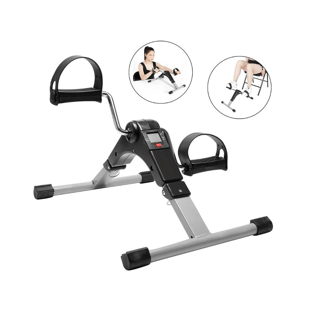 Hvg Traders Mini Cycle Pedal Exerciser with Adjustable Resistance and Digital Display - Suitable for Light Exercise of Legs & Arms, and Physiotherapy