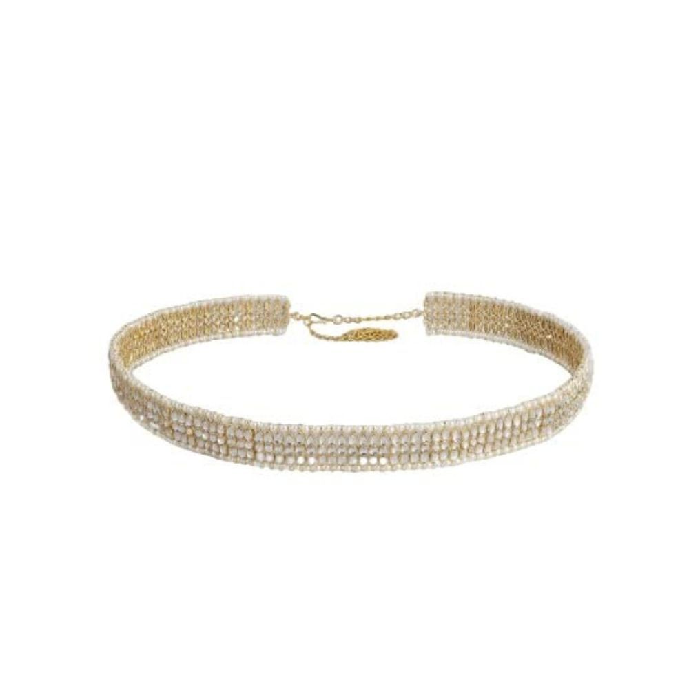 I Jewels 18K Gold Plated Traditional Kundan & Pearl Studded Adjustable Kamarband