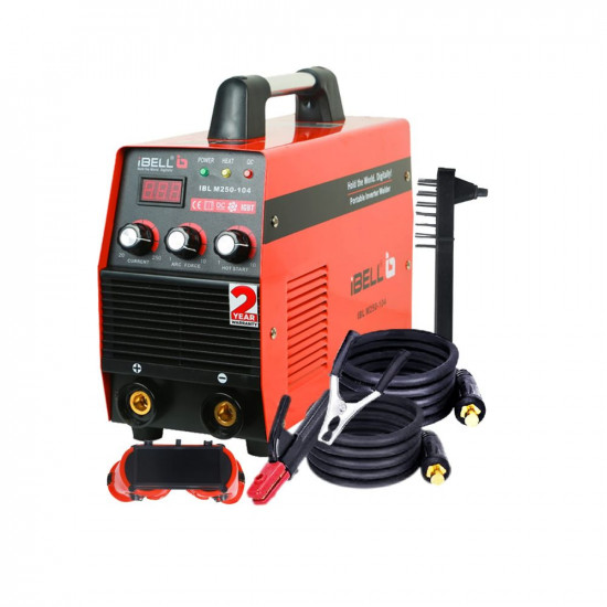 iBELL Heavy Duty Inverter ARC Welding Machine (IGBT) 250A with Hot Start, Anti-Stick Functions, Arc Force Control - 2 Year Warranty