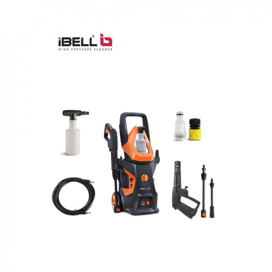 iBELL WIND55 Universal Motor 1600 W 130bar 7L/Min Flow High Pressure Washer for Cars/Bikes & Home Cleaning Purpose (Black & Orange)