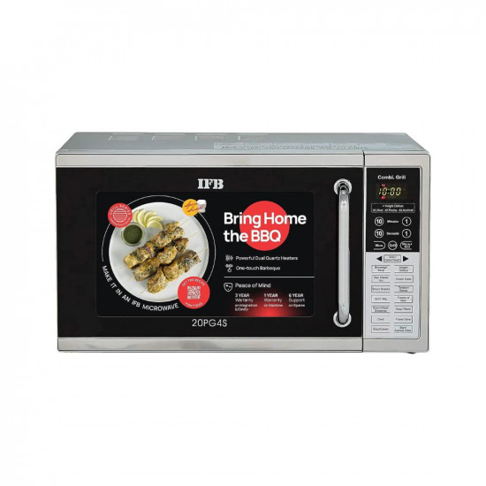 IFB 20 L Grill Microwave Oven 20PG4S Black  Silver With Starter Kit