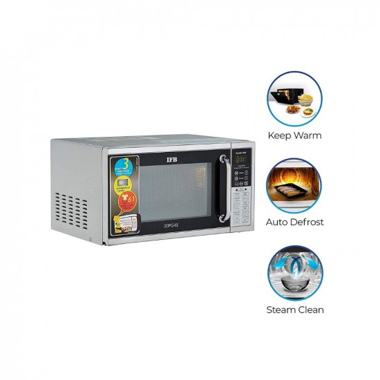IFB 20 L Grill Microwave Oven 20PG4S Black  Silver With Starter Kit