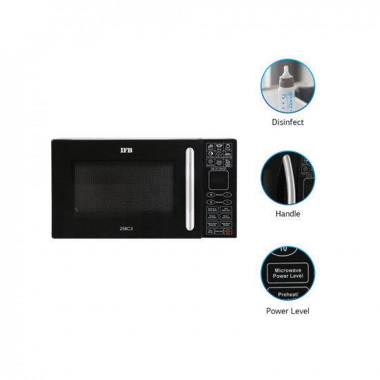 IFB 25 L Convection Microwave Oven (25BC3, Black, Oil Free Cooking, With Starter Kit)