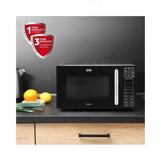 IFB 25 L Convection Microwave Oven 25BC3 Black Oil Free Cooking With Starter Kit