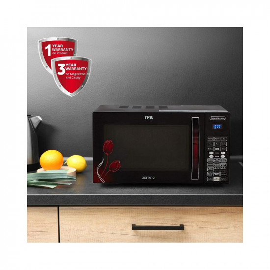 IFB 30 L Convection Microwave Oven (30FRC2, Floral Pattern & Black, With Starter Kit)