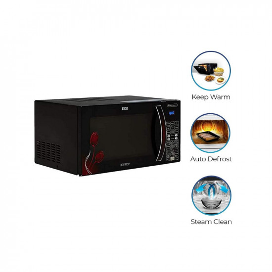 IFB 30 L Convection Microwave Oven 30FRC2 Floral Pattern  Black With Starter Kit