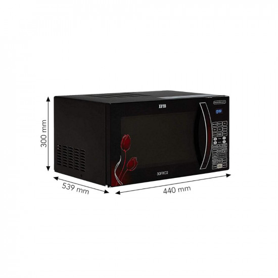 IFB 30 L Convection Microwave Oven 30FRC2 Floral Pattern  Black With Starter Kit