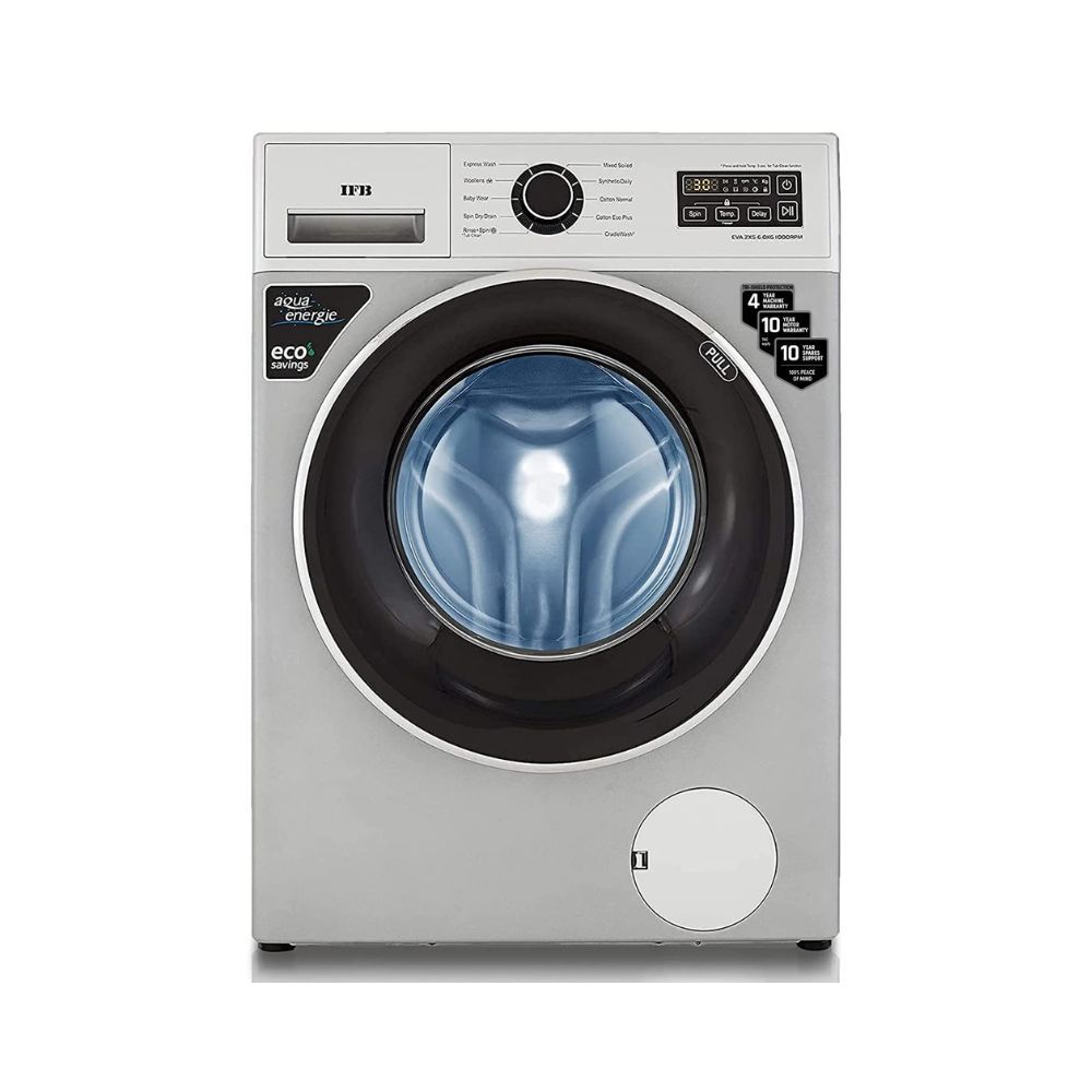 IFB 6 Kg 5 Star Fully-Automatic Front Loading Washing Machine (EVA ZXS, Silver, Cradle wash, 2D Wash technology)