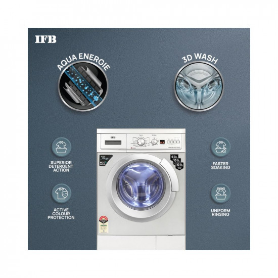 IFB 6.5 Kg 5 Star Fully Automatic Front Load Washing Machine 2X Power Steam (ELENA SXS 6510, Silver, In-built Heater, 4 years Comprehensive Warranty)