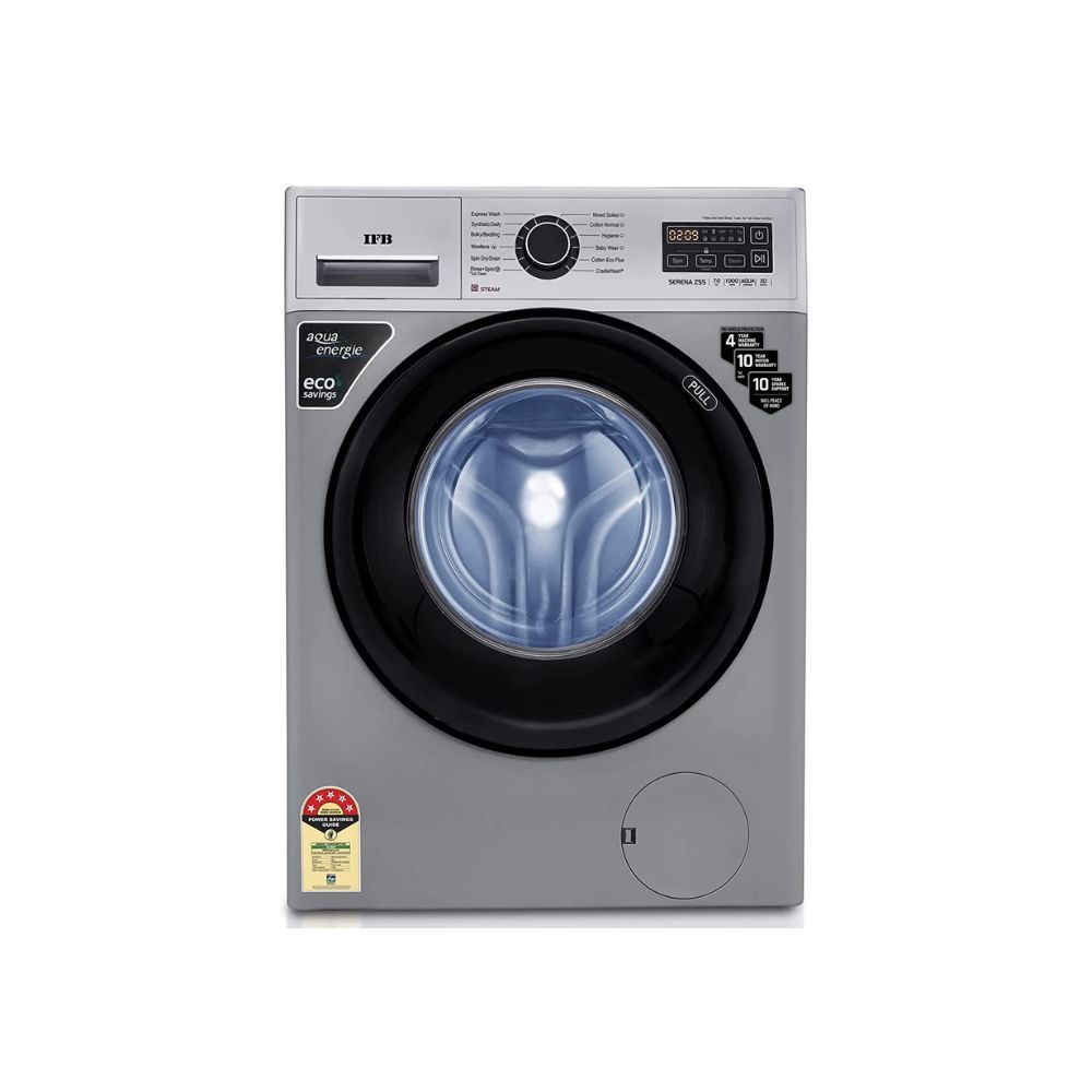 IFB 7 kg 5 Star 2X Power Steam Hard Water Wash Fully Automatic Front Load with In-built Heater Silver (SERENA ZSS 7010)