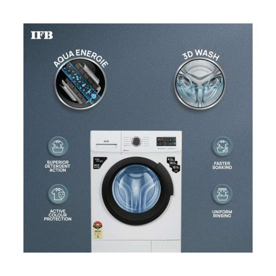 IFB 7 Kg 5 Star Fully Automatic Front Load Washing Machine 2X Power Steam (NEO DIVA BXS 7010, White & Black, In-built Heater, 4 years Comprehensive Warranty)
