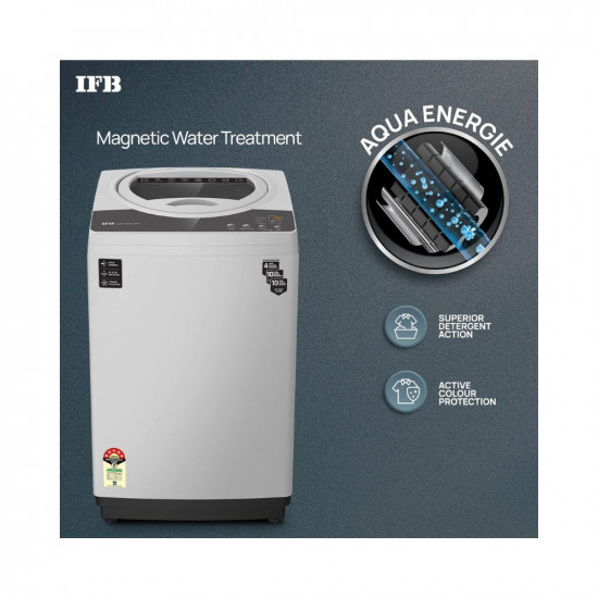 IFB 7.0 Kg 5 Star Top Load Washing Machine Aqua Conserve (TL-RES 7.0KG AQUA, Light Grey, Hard Water Wash, 4 Years Comprehensive Warranty)