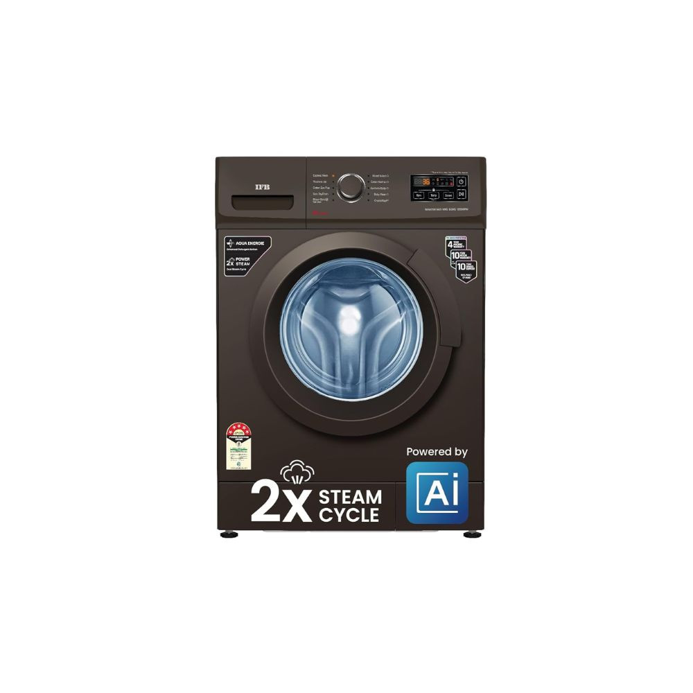IFB 8 Kg 5 Star AI Powered Fully Automatic Front Load Washing Machine 2X Power Steam SENATOR NEO MXS 8012 2023 Model Mocha In-built Heater 4 years Comprehensive Warranty