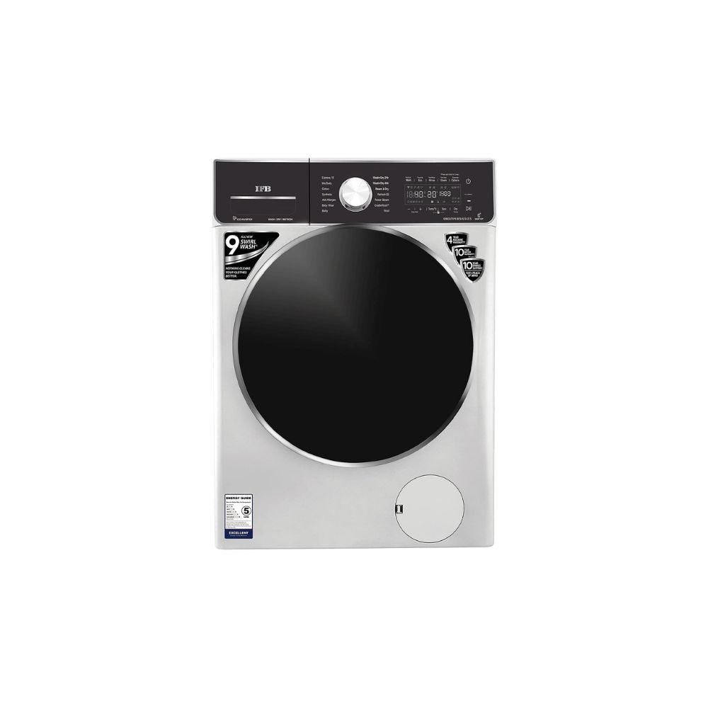 IFB Laundry Magic 3-in-1 8.5/6.5/2.5 Kg Inverter Front Load Washer Dryer Refresh (Executive ZXS, Silver)