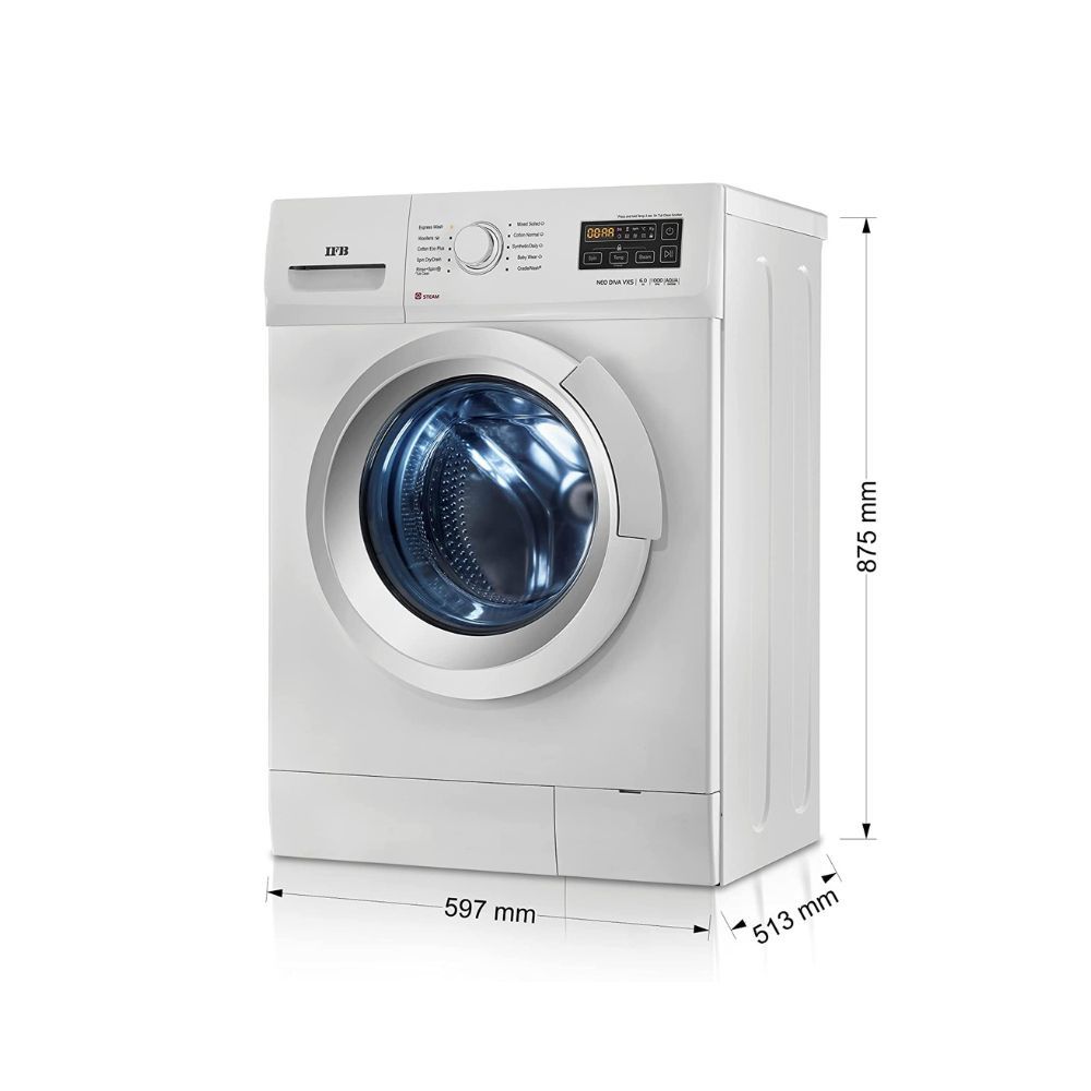 IFB NEO Diva VXS 6010 Fully Automatic Front Load Washing Machine 6 KG, White