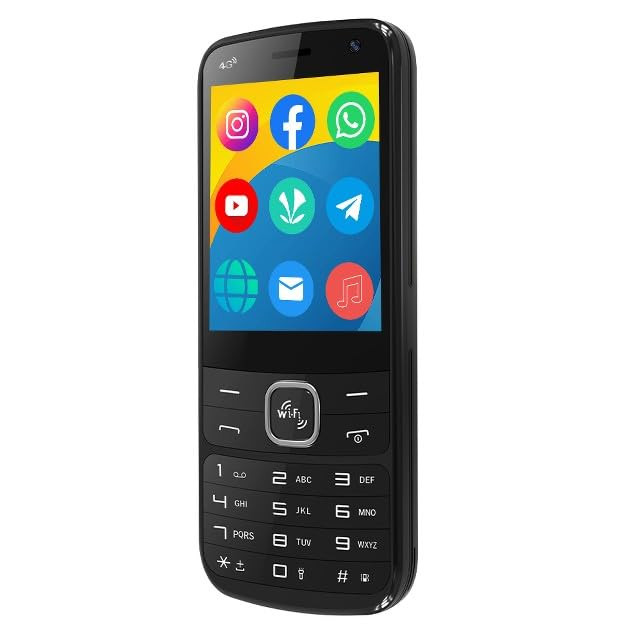 IKALL K333  4G Touch  Type Mobile with 28 HD Display 2GB RAM 16GB Storage 3000mAh Battery WiFi and Pre-Loaded Apps Like Whatsapp Facebook Instagram  YouTube Midnight Black